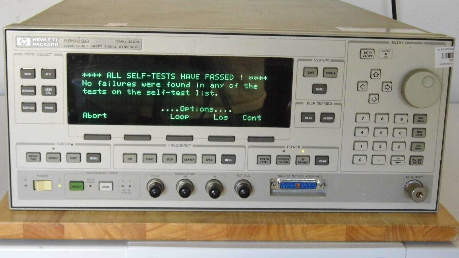 Agilent HP 83623B w/001 high power synthesized sweeper, 2 in stock Agilent HP 83623B w/001 high power synthesized sweeper, 2 in stock